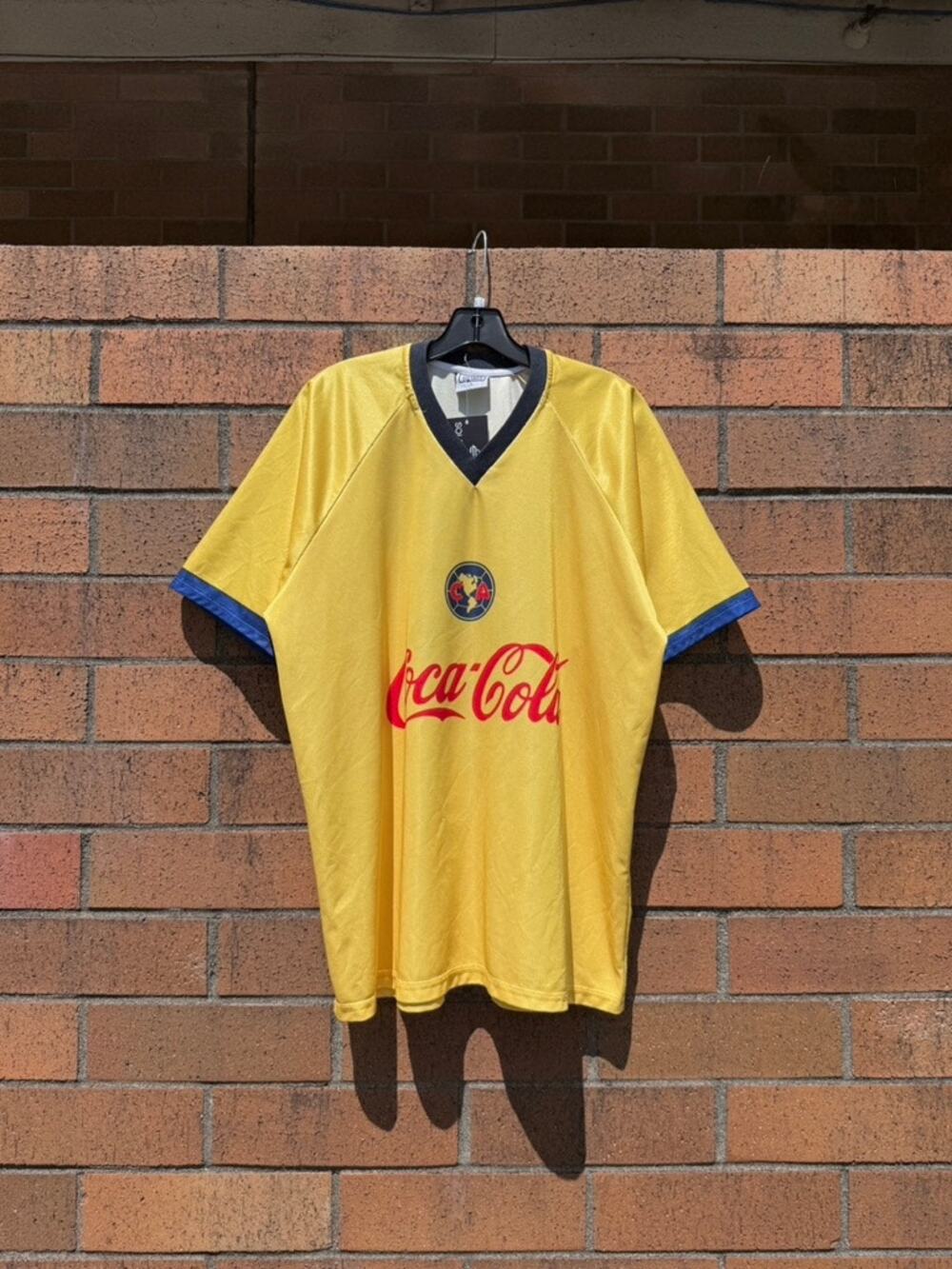 Y2K Club America #15 Vintage Raul Lara Liga MX Yellow Striker Soccer Jersey